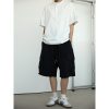 Men's Black Casual Workwear Shorts - Loose Fit Summer Five-Point Pants for Trendy Style