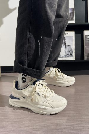 Men's Breathable Mesh Dad Shoes - Versatile Soft-Soled Sports Casual Footwear for Summer 2025