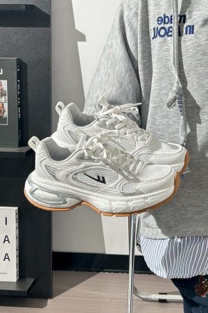 Men's Breathable Mesh Dad Shoes - Versatile Soft-Soled Sports Casual Footwear for Summer 2025