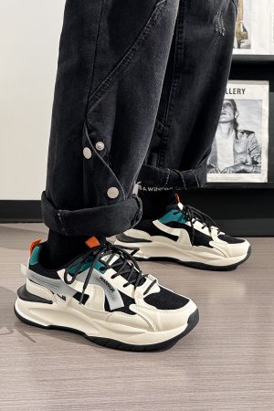 Men's Breathable Mesh Dad Shoes - Versatile Soft-Soled Sports Casual Footwear for Summer 2025