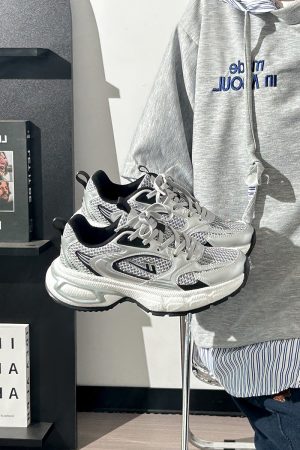 Men's Breathable Mesh Dad Shoes - Versatile Soft-Soled Sports Casual Footwear for Summer 2025