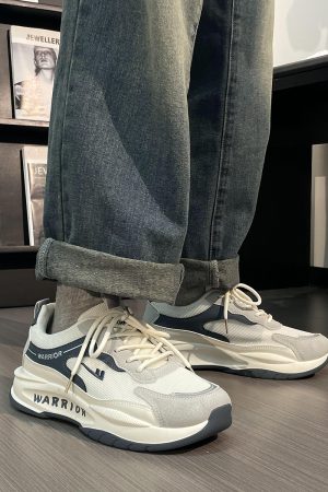 Men's Breathable Mesh Summer Shoes - Thick-Soled Casual Dad Sneakers - Soft-Bottom Versatile Sports Footwear