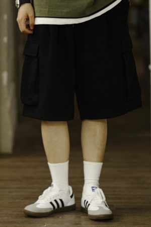 Men's Casual Loose Fit Shorts with Multiple Pockets, Straight-Leg Summer Sports Five-Point Pants, Trendy Streetwear