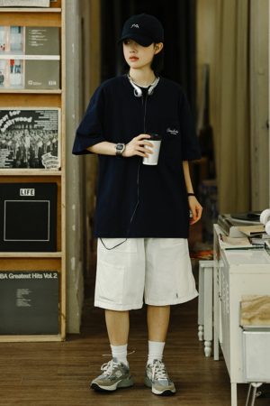 Men's Casual Retro Printed T-Shirt - Summer Loose Fit Round Neck Short Sleeve City Boy Trendy Minimalist Style