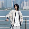 Men's Color Block Stand Collar Jacket - Loose Fit Spring 2025 Couples Outerwear - Trendy Korean Style