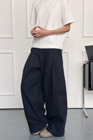 Men's Curved Blade Wide-Leg Pants - Trendy Casual Trousers, American Street Style, Versatile Baagy Design