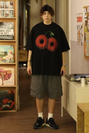 Men's Elastic Waist Shorts, Japanese Style Loose Casual Straight Pants, Summer 2023 Trend, Comfortable Fashion for Everyday Wear