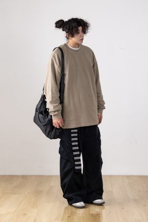 Men's Floor-Length Pleated Draped Casual Pants - Versatile American Style for Autumn, Trendy Workwear and Everyday Fashion