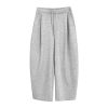 Men's Gray Casual Wide-Leg Sweatpants - Trendy Curved Blade Design for Sports & Everyday Wear, Perfect for Y2K Style