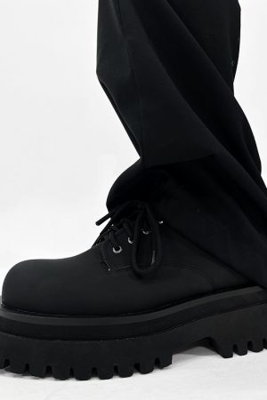 Men's High-End British Style Derby Shoes, Round Toe Leather, Thick-Soled, Height-Increasing, Trendy Formal Footwear