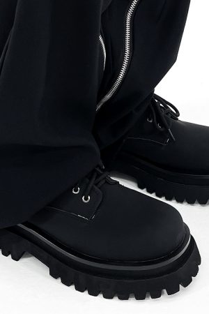 Men's High-End British Style Derby Shoes, Round Toe Leather, Thick-Soled, Height-Increasing, Trendy Formal Footwear