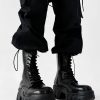 Men's High-Top Zipper Motorcycle Boots - Paris Bulldog Design, Thick-Soled, Height-Increasing, Genuine Leather Cosplay & Work Shoes