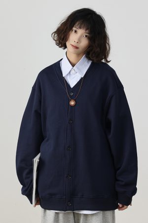 Men's Japanese Retro Casual Two-Piece Sweater Set, Spring Autumn Knitted Shirt, Lazy Style, National Trend, Y2K Fashion