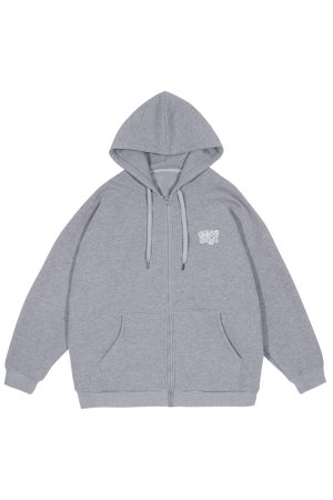 Men's Japanese-Style Fleece-Lined Hooded Sweatshirt, Loose Fit Solid Color Jacket for Autumn and Winter, Versatile City Style