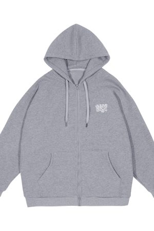 Men's Japanese-Style Fleece-Lined Hooded Sweatshirt, Loose Fit Solid Color Jacket for Autumn and Winter, Versatile City Style