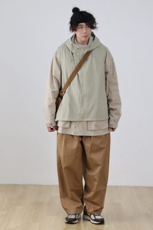 Men's Japanese Style Thin Hooded Vest - Versatile Outdoor Work Jacket for Couples, Trendy Fashion Essential