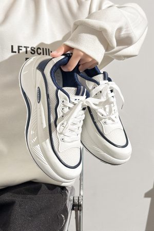 Men's Korean Style Casual Sports Shoes - Versatile Soft-Soled White Sneakers for Spring - Trendy Niche Footwear