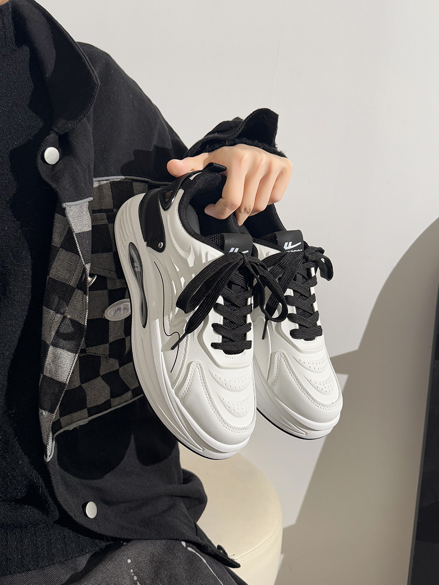 Men's Korean Style Casual Sports Shoes - Versatile Soft-Soled White Sneakers for Spring - Trendy Niche Footwear Men's Korean Style Casual Sports Shoes - Versatile Soft-Soled White Sneakers for Spring - Trendy Niche Footwear
