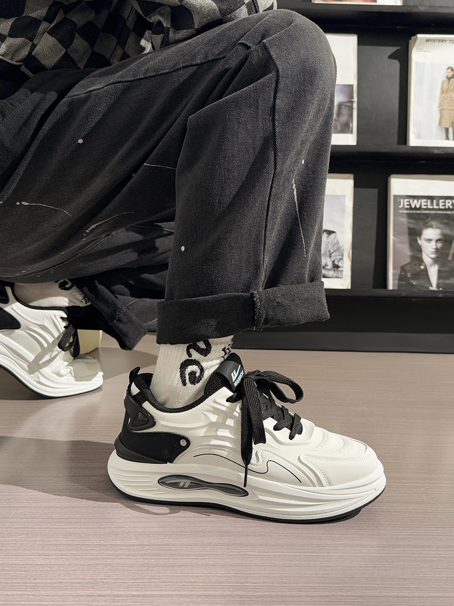 Men's Korean Style Casual Sports Shoes - Versatile Soft-Soled White Sneakers for Spring - Trendy Niche Footwear Men's Korean Style Casual Sports Shoes - Versatile Soft-Soled White Sneakers for Spring - Trendy Niche Footwear