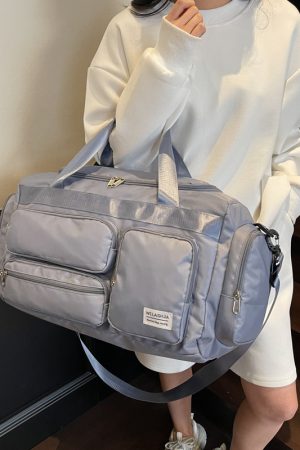 Men's Large Capacity Sports Fitness Bag - Lightweight Shoulder Tote for Short Trips & Business Travel - Versatile Maternity Luggage Bag