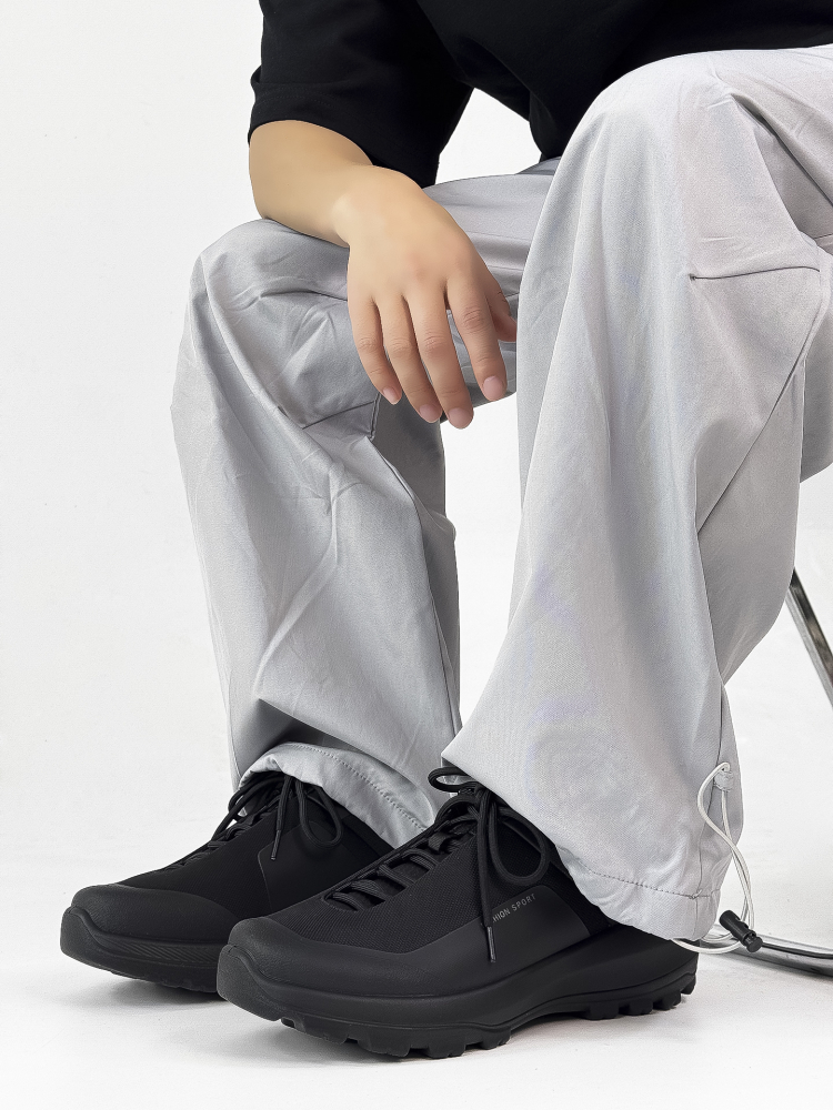 Men's Lightweight Breathable All-Black Mesh Hiking Shoes - Trendy Trail Running & Outdoor Walking Sneakers Men's Lightweight Breathable All-Black Mesh Hiking Shoes - Trendy Trail Running & Outdoor Walking Sneakers