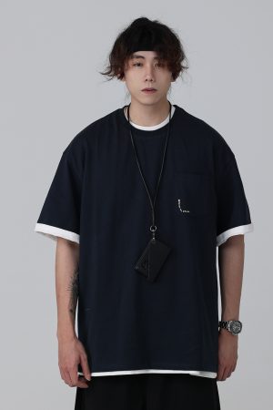 Men's Loose Round Neck Short-Sleeve T-Shirt with 'Sunset in the West' Outdoor Element Print - Casual Couple Top, Y2K Style