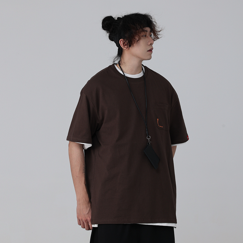 Men's Loose Round Neck Short-Sleeve T-Shirt with 'Sunset in the West' Outdoor Element Print - Casual Couple Top, Y2K Style Men's Loose Round Neck Short-Sleeve T-Shirt with 'Sunset in the West' Outdoor Element Print - Casual Couple Top, Y2K Style