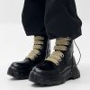 Men's Martin Boots with Side Zipper - British Punk Retro Motorcycle Boots, Thick-Soled Genuine Leather Mid-Calf Hiking Footwear