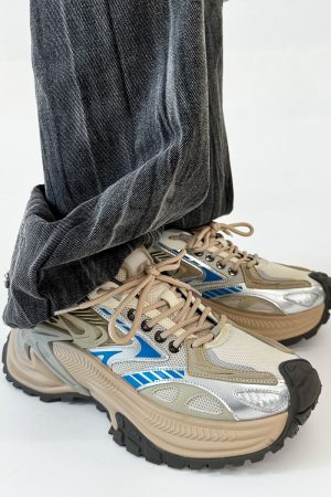 Men's Mech Black Rattlesnake Dad Shoes - Retro 90s Warrior Sports Sneakers for Couples, Stylish Running Footwear, National Trend