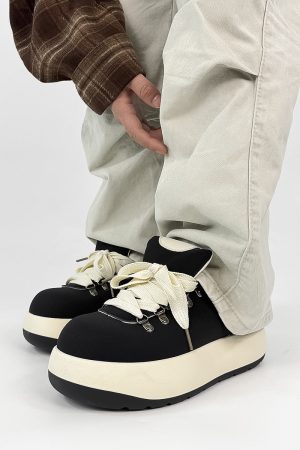 Men's Niche Puff Sneakers - American Retro Thick-Soled Shoes, Ugly-Cute Big-Head Design, Trendy Height-Increasing Footwear