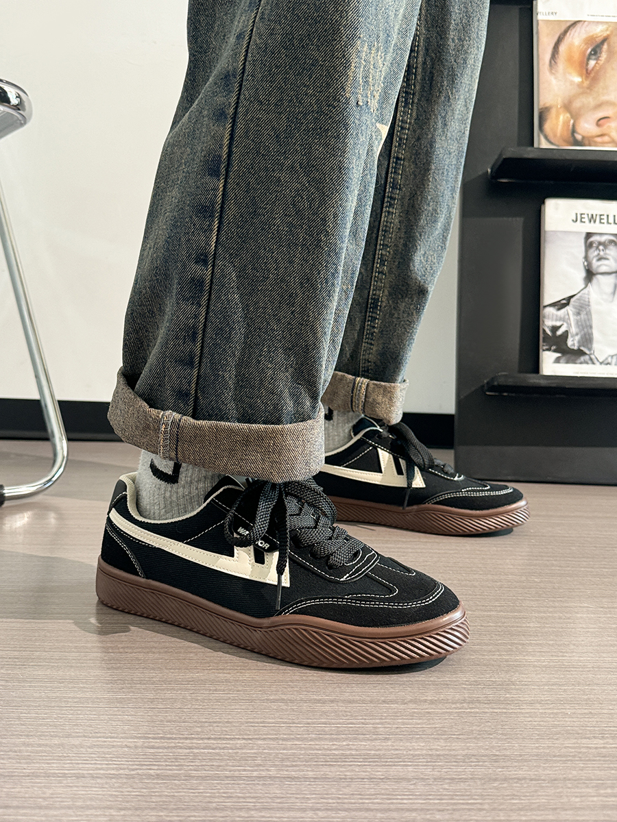 Men's Retro Black Canvas Sneakers - Summer Minimalist Soft-Soled Commuting Shoes, Stylish Breathable Design Men's Retro Black Canvas Sneakers - Summer Minimalist Soft-Soled Commuting Shoes, Stylish Breathable Design