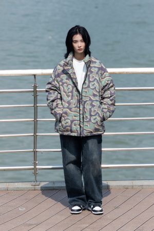 Men's Retro Gradient Washed Denim Pants - Loose Straight Wide-Leg Trousers for Autumn - American Streetwear Style