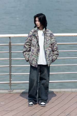 Men's Retro Gradient Washed Denim Pants - Loose Straight Wide-Leg Trousers for Autumn - American Streetwear Style