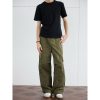 Men's Retro Wide-Leg Pleated Casual Pants with Large Pockets - Loose Straight American Style Trousers