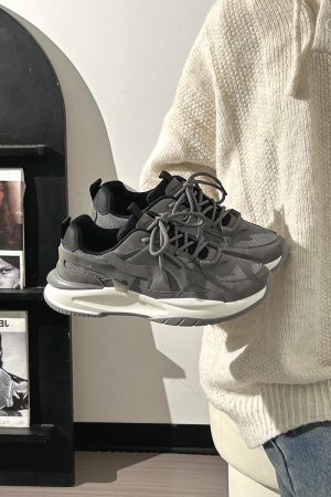 Men's Summer Mesh Dad Shoes - Versatile Soft Sole Breathable American Retro Sports Casual Footwear