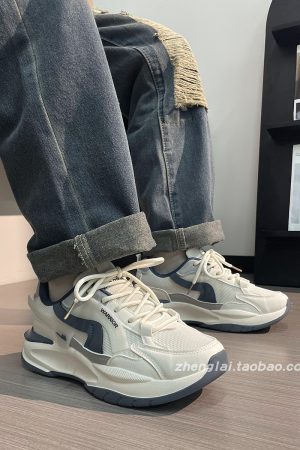 Men's Summer Mesh Dad Shoes - Versatile Soft Sole Breathable American Retro Sports Casual Footwear