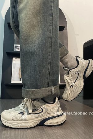 Men's Summer Retro Mesh Breathable Dad Shoes - Ultra-Light Thick Sole Sports Casual Footwear - 2025 American Style