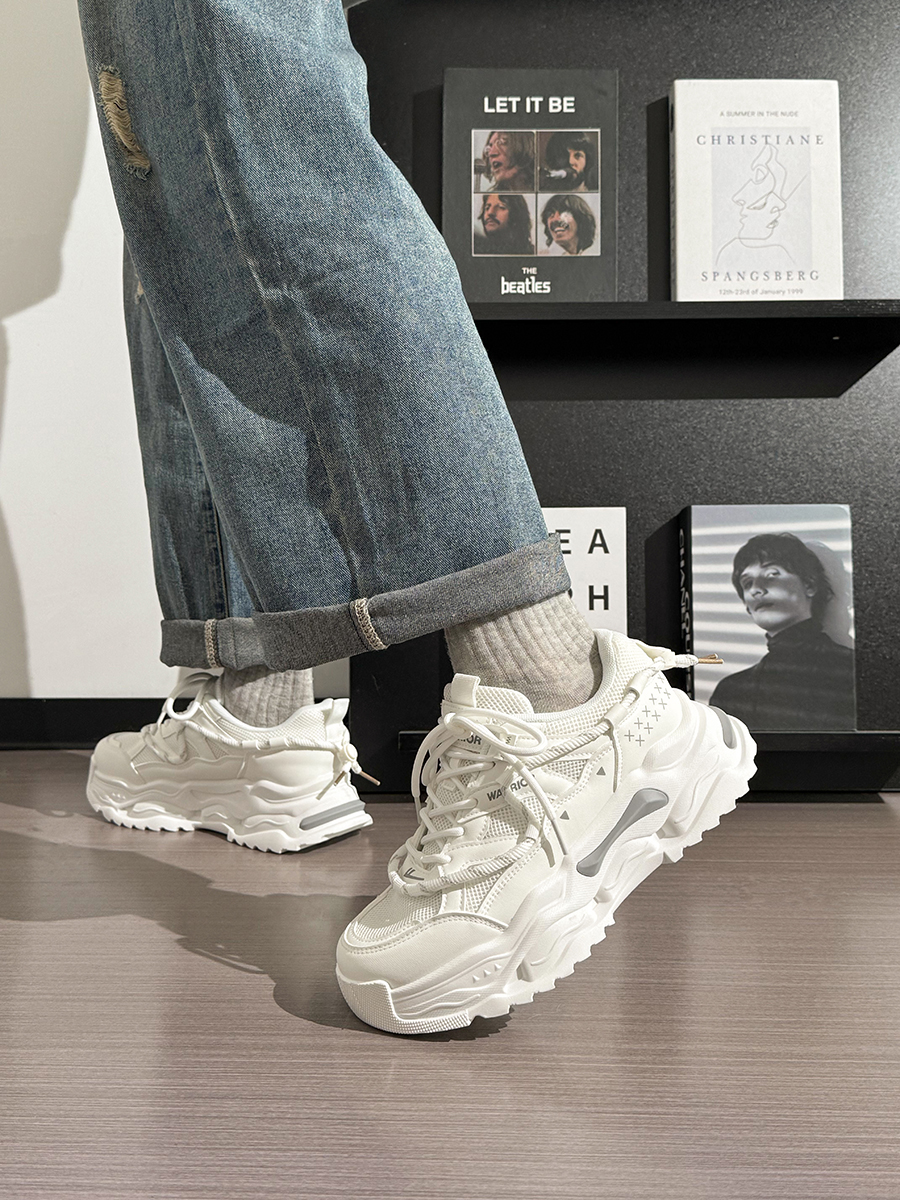 Men's Thick Sole Sports Casual Sneakers - 2025 Original Design White Mesh Breathable Dad Shoes for 90s Y2K Style Men's Thick Sole Sports Casual Sneakers - 2025 Original Design White Mesh Breathable Dad Shoes for 90s Y2K Style