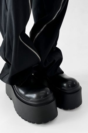 Men's Thick-Soled 10CM Height-Increasing Derby Shoes - Stylish Platform Design for a High-End, Oversized Look