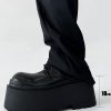 Men's Thick-Soled 10CM Height-Increasing Derby Shoes - Stylish Platform Design for a High-End, Oversized Look
