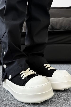 Men's Thick-Soled Canvas Shoes, High Street Sports Platform Derby Sneakers, Commuting Style for Couples, Height-Increasing Design