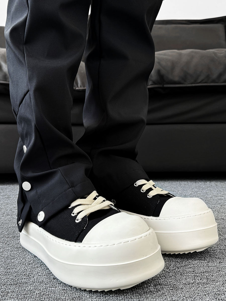 Men's Thick-Soled Canvas Shoes, High Street Sports Platform Derby Sneakers, Commuting Style for Couples, Height-Increasing Design Men's Thick-Soled Canvas Shoes, High Street Sports Platform Derby Sneakers, Commuting Style for Couples, Height-Increasing Design