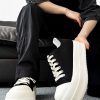 Men's Thick-Soled Canvas Shoes, High Street Sports Platform Derby Sneakers, Commuting Style for Couples, Height-Increasing Design