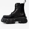 Men's Thick-Soled Cosplay Martin Boots with Side Zipper, Height-Increasing Platform Knight Boots, Punk High-Top Motorcycle Shoes