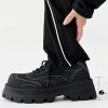 Men's Thick-Soled Derby Shoes - High-End Matte Finish, Height-Increasing Design, British Style Platform Footwear for Commuting