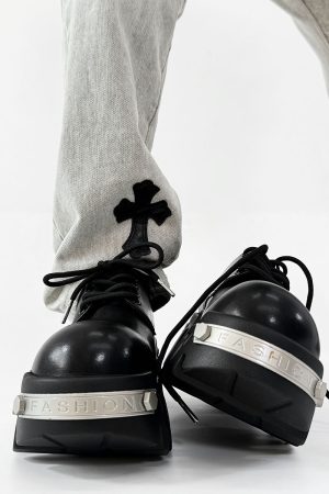 Men's Thick-Soled Derby Shoes with Elevated Height, Gear-Bottom Leather Platform Footwear, Stylish Casual Fashion