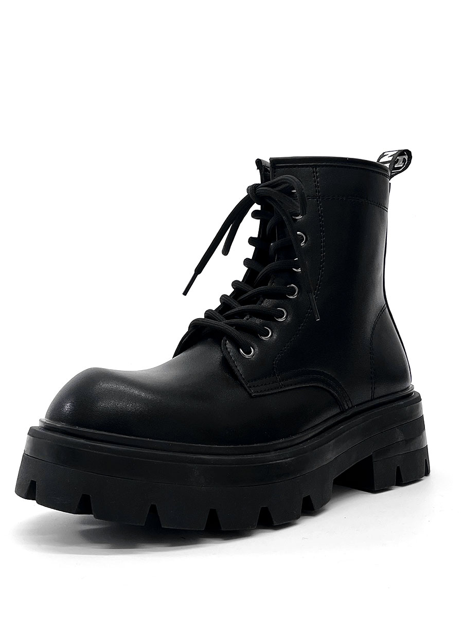Men's Thick-Soled Height-Increasing Martin Boots, Trendy Zipper Motorcycle Style, British Genuine Leather High-Top Winter Work Boots Men's Thick-Soled Height-Increasing Martin Boots, Trendy Zipper Motorcycle Style, British Genuine Leather High-Top Winter Work Boots