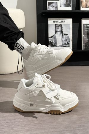 Men's Thick-Soled High-Top Shoes, Summer Mesh Breathable Sports Casual Footwear, Versatile White Sneakers