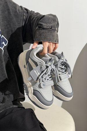 Men's Thick-Soled High-Top Shoes, Summer Mesh Breathable Sports Casual Footwear, Versatile White Sneakers