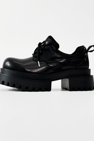 Men's Thick-Soled Platform Derby Shoes - High-End Korean Style Round-Toe Leather, Trendy Height-Increasing British Design